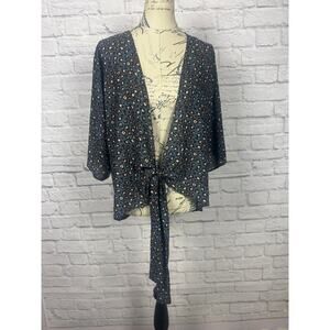 West Kei Front Tie Blouse Layering Top Made In The USA Women Size S